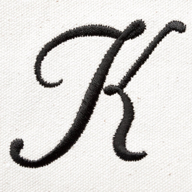 DALIX Striped Beach Bag Tote Bags Satchel Personalized Black Ballent Letter K - Image 3